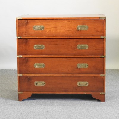 Lot 211 - A yew wood secretaire chest