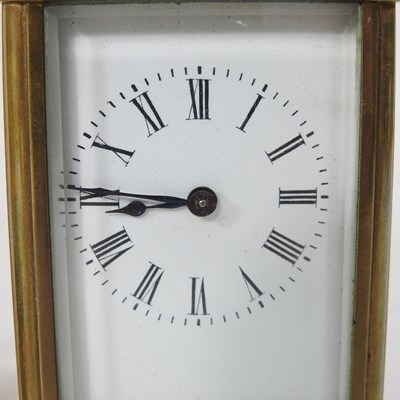 Lot 127 - A 20th century German brass cased carriage clock