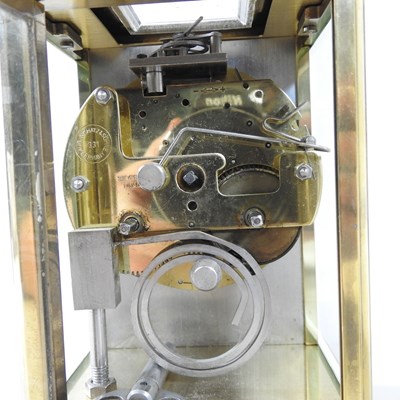 Lot 127 - A 20th century German brass cased carriage clock