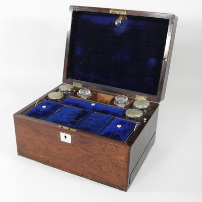 Lot 344 - A Victorian rosewood vanity box