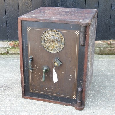 Lot 560 - A late 19th century iron safe