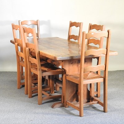 Lot 549 - A pine refectory table