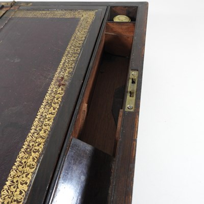 Lot 178 - A 19th century rosewood and brass bound writing slope