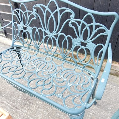 Lot 479 - A painted garden bench