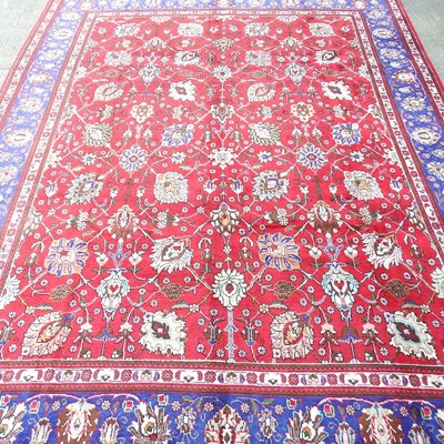 Lot 385 - A Tabriz Persian carpet