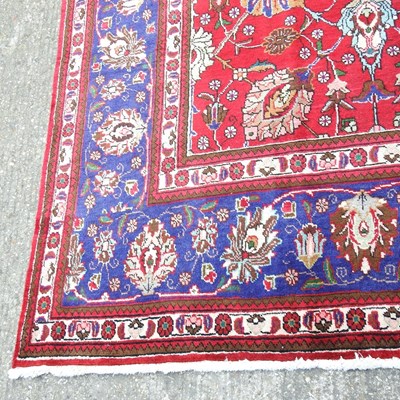Lot 385 - A Tabriz Persian carpet