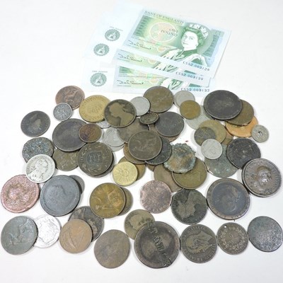 Lot 645 - A collection of coins and bank notes