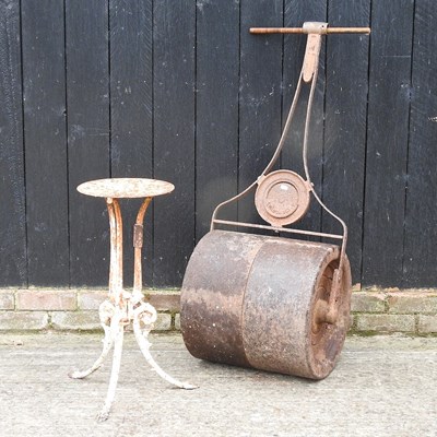 Lot 475 - A garden roller