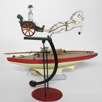 Lot 790 - A vintage painted metal balance toy