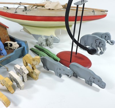 Lot 790 - A vintage painted metal balance toy