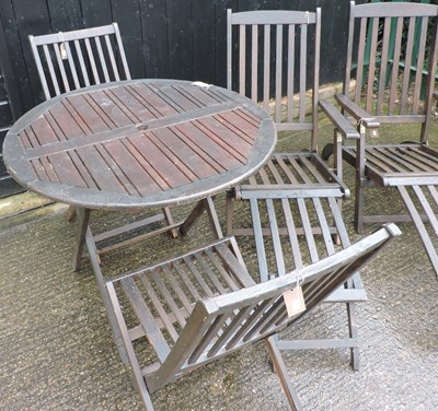 Lot 501 - A hardwood garden table