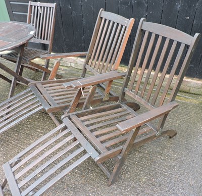 Lot 501 - A hardwood garden table