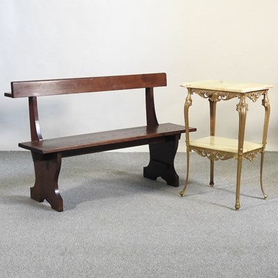 Lot 832 - An oak bench