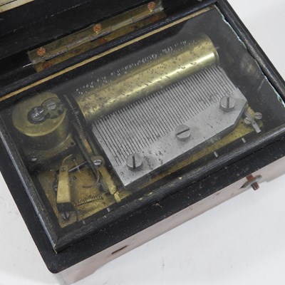 Lot 23 - A 19th century Swiss miniature musical box