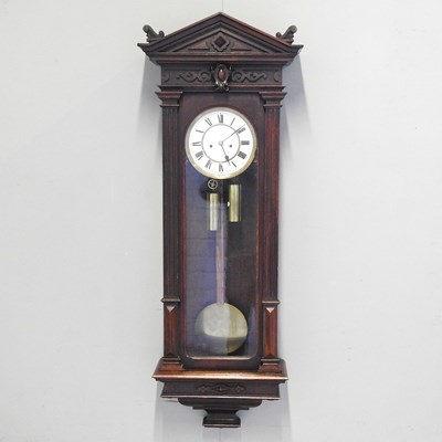 Lot 763 - A late 19th century regulator wall clock