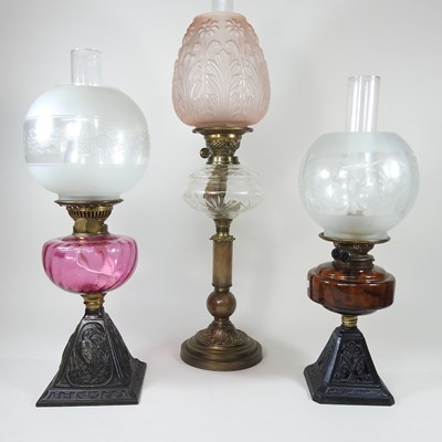 Lot 263 - Three various oil lamps