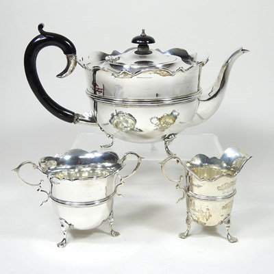 Lot 251 - A silver tea service