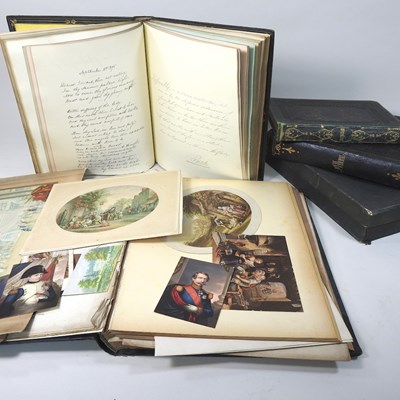 Lot 175 - A collection of Victorian albums