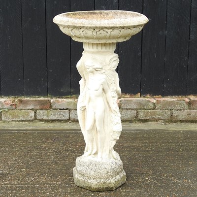 Lot 451 - A cast stone bird bath