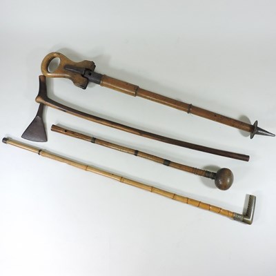 Lot 390 - A Victorian walking cane