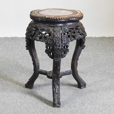 Lot 131 - A late 19th century rosewood stand