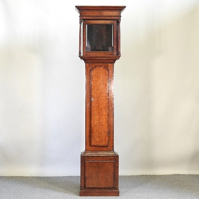 Lot 591 - An 18th century oak clock case