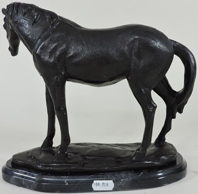 Lot 52 - A bronze model of a horse