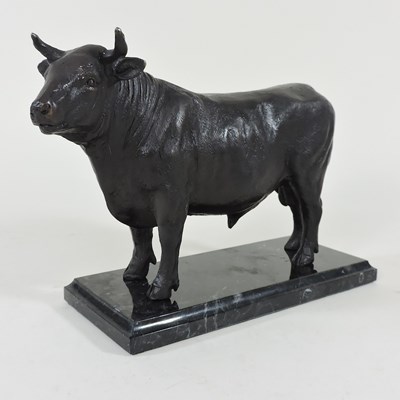 Lot 47 - A bronze model of a bull