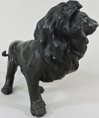 Lot 131 - A Japanese bronze lion