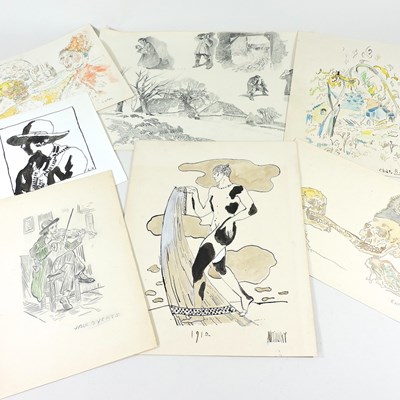 Lot 188 - A folio of unframed pictures