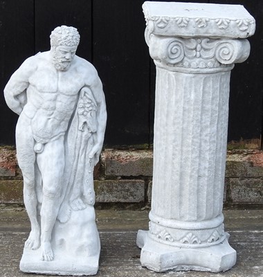 Lot 516 - A cast stone garden figure