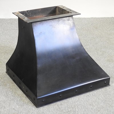 Lot 340 - A black painted iron fire hood