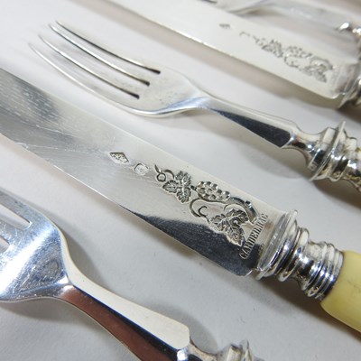 Lot 120 - A collection of 19th century silver fruit eaters