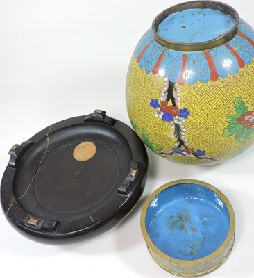 Lot 35 - A Chinese cloisonne ginger jar and cover