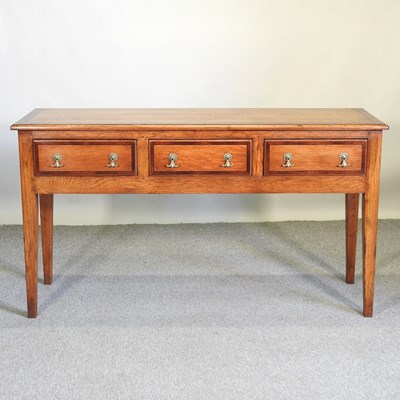 Lot 148 - A handmade oak dresser base