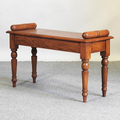 Lot 653 - A handmade oak window seat