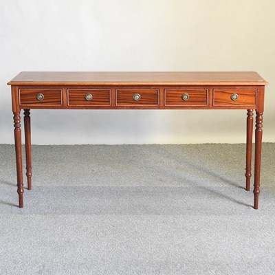 Lot 654 - A handmade mahogany side table