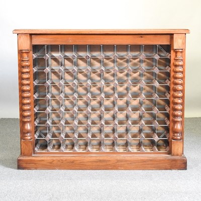 Lot 623 - A bespoke made oak wine rack