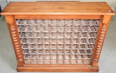 Lot 623 - A bespoke made oak wine rack