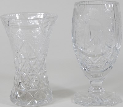 Lot 72 - A pair of silver and cut glass decanters
