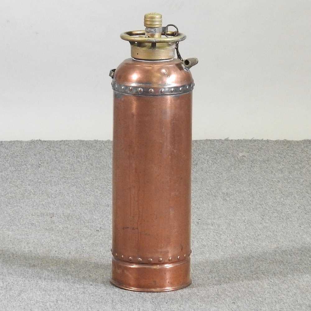 Lot 447 - An Antique Copper Fire Extinguisher