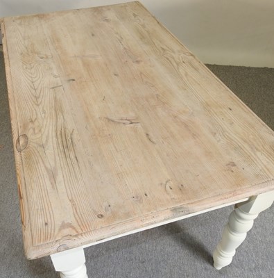 Lot 474 - A pine and painted kitchen table