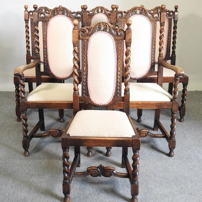 Lot 543 - A set of six dining chairs