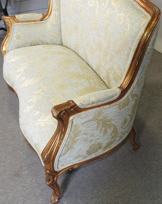 Lot 574 - A gilt framed sofa