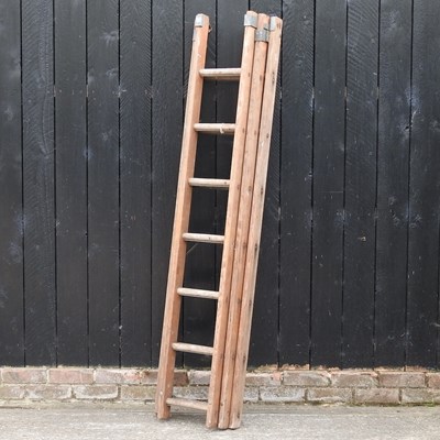 Lot 342 - A wooden ladder