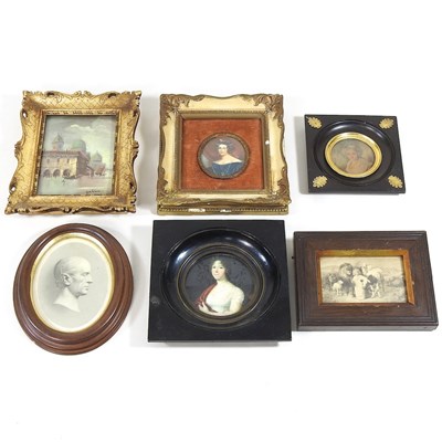 Lot 42 - A collection of miniature pictures