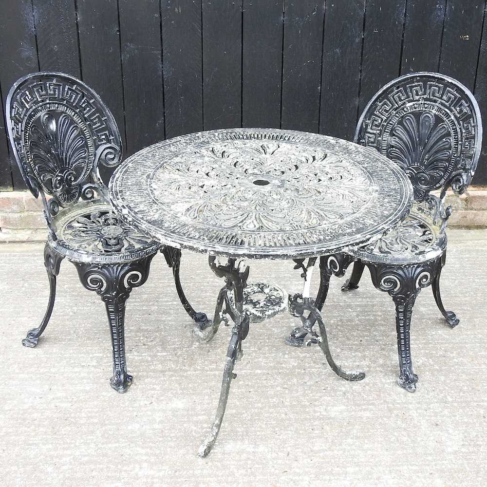 Lot 329 - A garden table