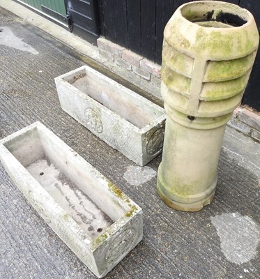 Lot 392 - A pair of stone troughs