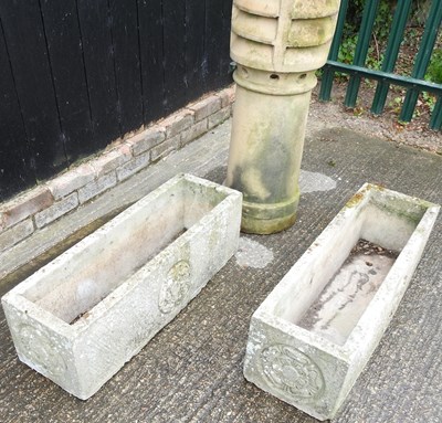 Lot 392 - A pair of stone troughs