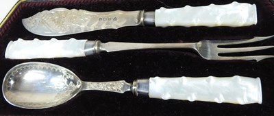 Lot 68 - A Victorian silver cutlery set